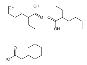 bis(2-ethylhexanoato-O)(isononanoato-O)cerium structure