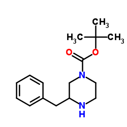 (R)-1-BOC-3-苄基哌嗪结构式