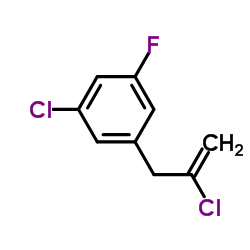 1-Chloro-3-(2-chloro-2-propen-1-yl)-5-fluorobenzene结构式