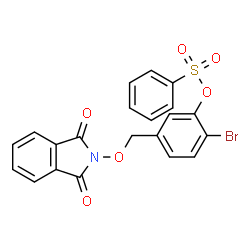 1H-Isoindole-1,3(2H)-dione, 2-[[4-bromo-3-[(benzenesulfonyl)oxy]phenyl ]methoxy]- Structure