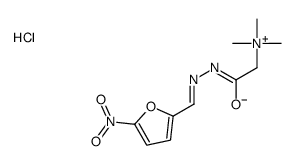 trimethyl-[2-[(2E)-2-[(5-nitrofuran-2-yl)methylidene]hydrazinyl]-2-oxoethyl]azanium,chloride Structure