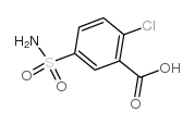 2-氯-5-磺酰胺基苯甲酸结构式