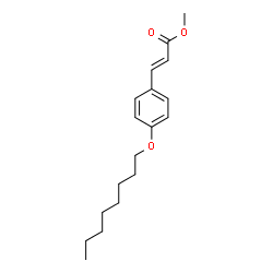(E)-3-(4-(辛氧基)苯基)丙烯酸甲酯结构式