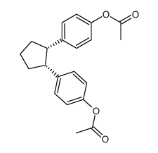 cis-1,2-bis-(4-acetoxy-phenyl)-cyclopentane结构式