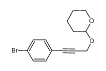 1-(4-bromophenyl)-3-tetrahydro-2H-2-pyranyloxy-1-propyne结构式