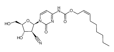 4-N-[(Z)-2-nonen-1-yloxycarbonyl]-2'-cyano-2'-deoxy-1-β-D-arabinofuranosylcytosine Structure