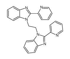 2-pyridin-2-yl-1-[2-(2-pyridin-2-ylbenzimidazol-1-yl)ethyl]benzimidazole结构式