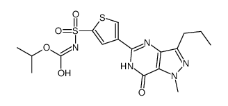 异丙基 4-(1-甲基-7-氧代-3-丙基-6,7-二氢-1H-吡唑并[4,3-d]嘧啶-5-基)噻吩-2-基磺酰基氨基甲酸酯结构式