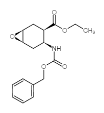 全顺式-4-苄氧基氧羰基氨基-7-氧杂双环[4.1.0]庚烷-3-羧酸乙酯结构式