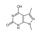 1,3-dimethyl-2H-pyrazolo[3,4-d]pyrimidine-4,6-dione结构式