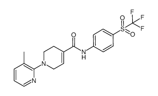 3'-methyl-N-(4-((trifluoromethyl)sulfonyl)phenyl)-3,6-dihydro-2H-[1,2'-bipyridine]-4-carboxamide Structure