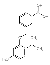 3-[(2-异丙基-5-甲基苯氧基)甲基]苯硼酸结构式