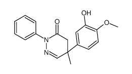 5-(3-HYDROXY-4-METHOXYPHENYL)-5-METHYL-2-PHENYL-4,5-DIHYDROPYRIDAZIN-3(2H)-ONE结构式