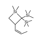 1,1-Dimethyl-2,2-bis(trimethylsilyl)-3-(cis-1'-methylvinyl)-1-silacyclobutan结构式