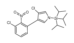 3-chloro-4-(3'-chloro-2'-nitrophenyl)-N-(TIPS)pyrrole结构式