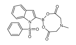 1-苯磺酰基-2-吲哚基硼酸甲基亚氨基二乙酸酯结构式