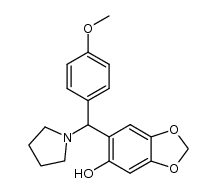 6-((4-methoxyphenyl)(pyrrolidin-1-yl)methyl)benzo[d][1,3]dioxol-5-ol Structure