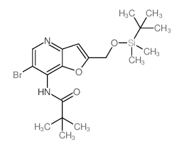 N-(6-溴-2-((叔丁基二甲基甲硅烷氧基)甲基)-呋喃[3,2-b]吡啶-7-基)新戊酰胺结构式