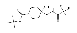 tert-butyl 4-[[(2-bromo-2,2-difluoro-acetyl)amino]methyl]-4-hydroxy-piperidine-1-carboxylate Structure