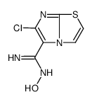 6-chloro-N'-hydroxyimidazo[2,1-b][1,3]thiazole-5-carboximidamide结构式