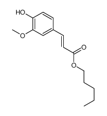 pentyl 3-(4-hydroxy-3-methoxyphenyl)prop-2-enoate结构式