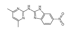 1H-Benzimidazol-2-amine, N-(4,6-dimethyl-2-pyrimidinyl)-5-nitro- structure