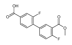 3-fluoro-4-(4-fluoro-3-methoxycarbonylphenyl)benzoic acid Structure