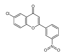 6-chloro-2-(3-nitrophenyl)chromen-4-one结构式