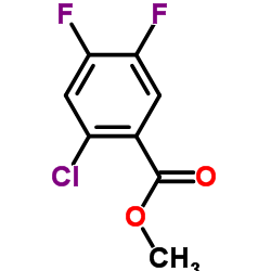 2-氯-4,5-二氟苯甲酸甲酯结构式