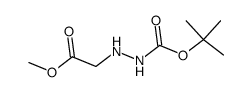 Hydrazinecarboxylic acid, 2-(2-methoxy-2-oxoethyl)-, 1,1-dimethylethyl ester结构式