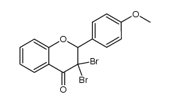 3,3-dibromo-2-(4-methoxy-phenyl)-chroman-4-one Structure