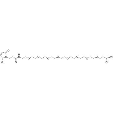 Mal-amido-PEG8-acid Structure