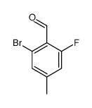 2-bromo-6-fluoro-4-methylbenzaldehyde Structure