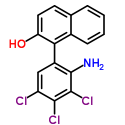 1-(2-Amino-3,4,5-trichlorophenyl)-2-naphthol Structure