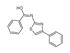 N-(4-苯基噻唑-2-基)苯甲酰胺结构式