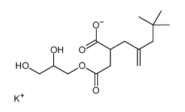 potassium,2-[2-(2,3-dihydroxypropoxy)-2-oxoethyl]-6,6-dimethyl-4-methylideneheptanoate Structure
