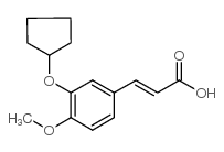 3-[3-(环戊氧基)-4-甲氧基苯基]丙烯酸结构式