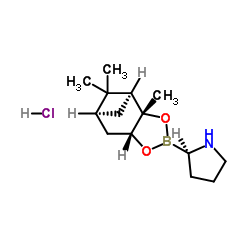(R)-2-Pyrrolidineboronic acid pinanediol ester hydrochloride structure