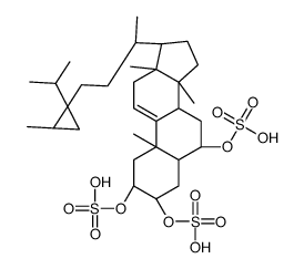 [(2S,3S,6S,10S,13R,14S,17R)-10,13,14-trimethyl-17-[(2R)-4-(2-methyl-1-propan-2-ylcyclopropyl)butan-2-yl]-2,3-disulfooxy-1,2,3,4,5,6,7,8,12,15,16,17-dodecahydrocyclopenta[a]phenanthren-6-yl] hydrogen sulfate Structure