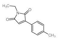 1H-Pyrrole-2,5-dione,1-ethyl-3-(4-methylphenyl)-结构式