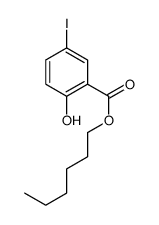 2-羟基-5-碘苯甲酸己酯结构式