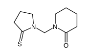 2-Piperidinone,1-[(2-thioxo-1-pyrrolidinyl)methyl]- Structure