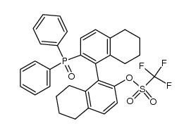 (R)-2-diphenylphosphinyl-2'-trifluoromethanesulfonyloxy-5,5',6,6',7,7',8,8'-octahydro-1,1'-binaphthyl结构式