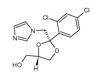 (2R,4S)-(+)-2-(2,4-dichlorophenyl)-2-[(1H-imidazol-1-yl)methyl]-1,3-dioxolane-4-methanol结构式