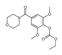 Carbonic acid 2,6-dimethoxy-4-(4-morpholinylcarbonyl)phenylethyl ester结构式