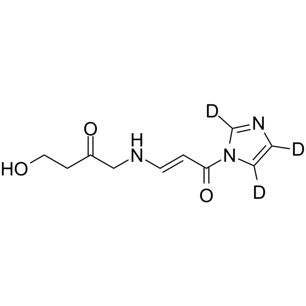 1-(4-Aza-8-hydroxy-6-oxo)oct-2-en-1-oylimidazole-d3结构式