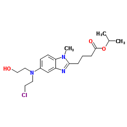5-[(2-氯乙基)(2-羟基乙基)氨基]-1-甲基-1H-苯并咪唑-2-丁酸 1-甲基乙基酯结构式
