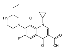 8-chloro-1-cyclopropyl-7-(3-ethylpiperazin-1-yl)-6-fluoro-4-oxoquinoline-3-carboxylic acid Structure