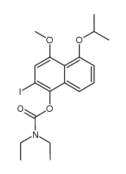 N,N-diethyl O-(2-iodo-5-isopropoxy-4-methoxy)-1-naphthylcarbamate结构式