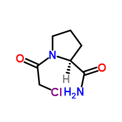(S)-1-(2-氯乙酰基)吡咯烷-2-羧酰胺结构式
